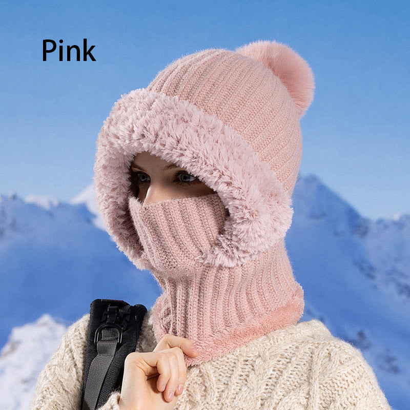 🔥Der Black-Friday-Sale endet bald🔥Women's Winter One-Piece Knitted Beanie Scarf Mask