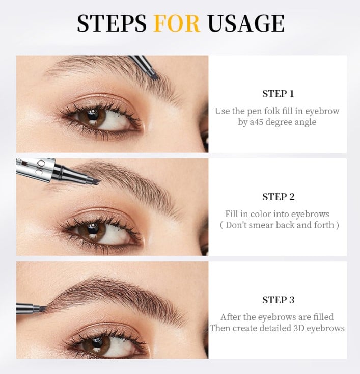 🔥 Kaufen Sie 1 und erhalten Sie 1 gratis-Wasserfester 3D-Microblading-Tätowierungsstift mit 4 Gabelspitzen🔥