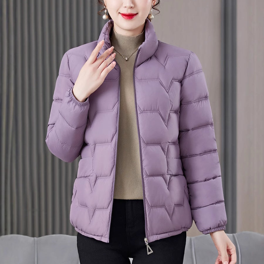 Damen Winterjacke mit Stehkragen und Steppdesign