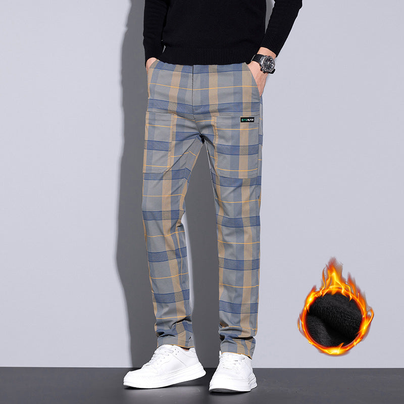 đHEISSER VERKAUF 50% - LĂ€ssige karierte Herrenhose mit Taschen