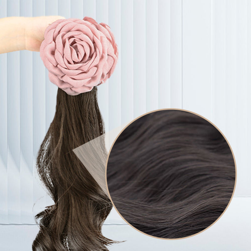 High-Quality Curly Wig with a Rose Hair Claw Clip