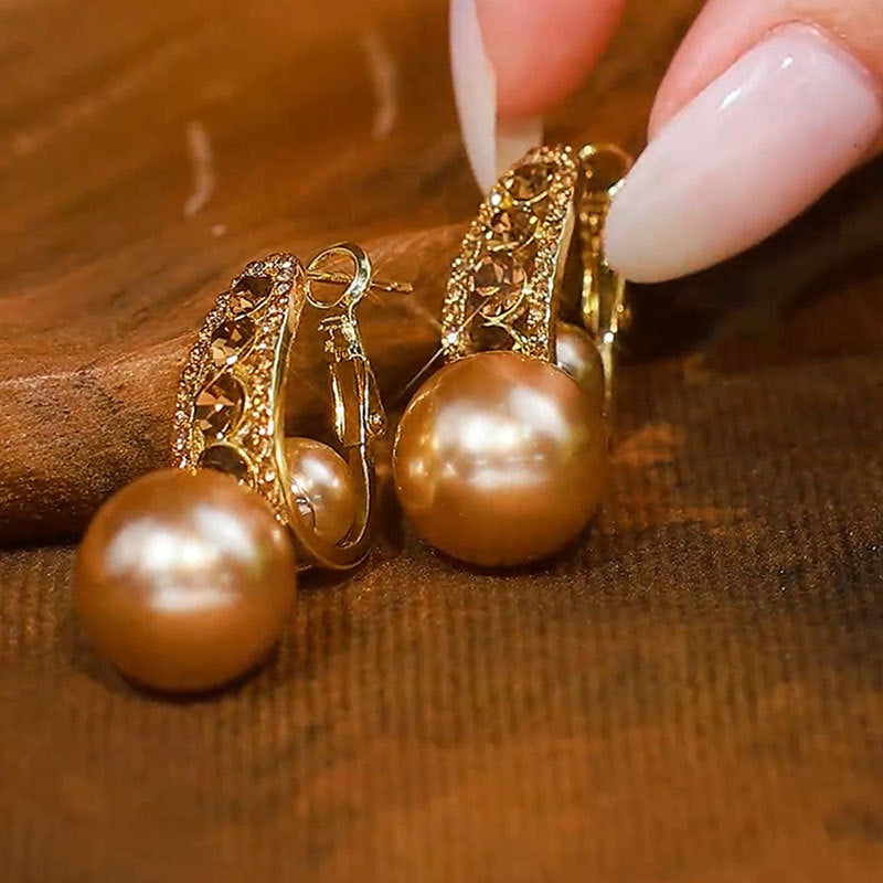 Nimm sie zum halben Preis! 😍Elegante Zirkonia Kunstperlen-Ohrringe für Damen💖