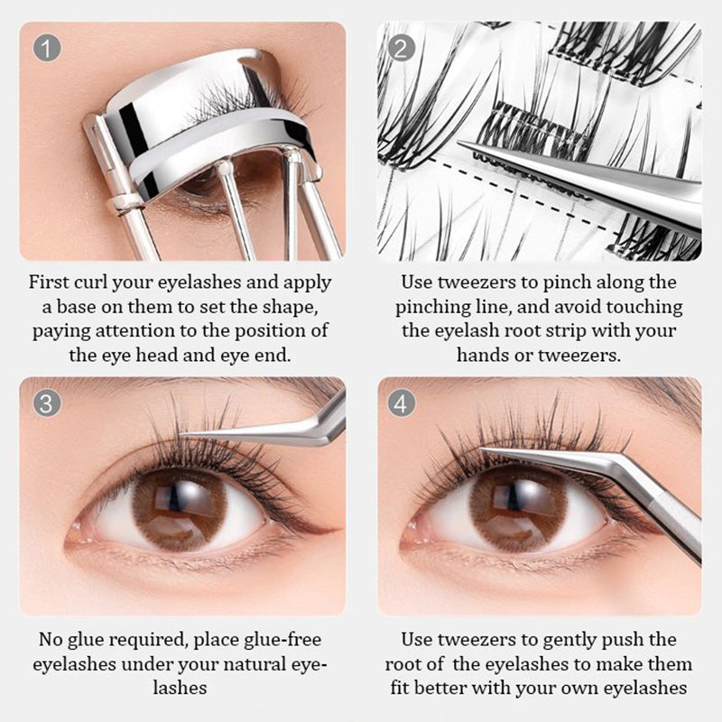 Neujahrsangebote🥰Selbstklebende natürliche falsche Wimpern😍