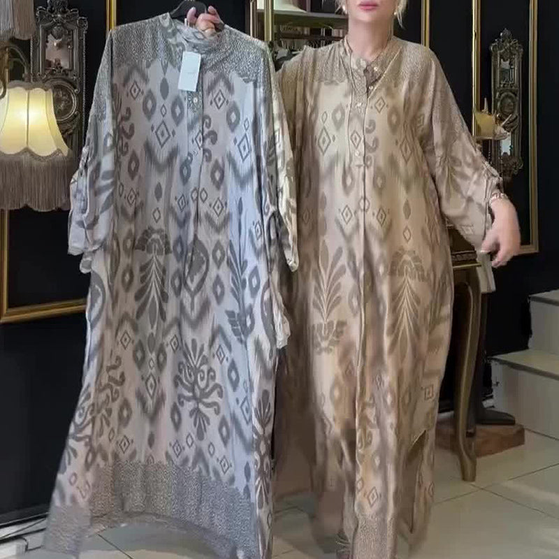✨Die Pakete werden zu Ihnen nach Hause geliefert!🌿Graceful Langarm-Maxikleid für Damen