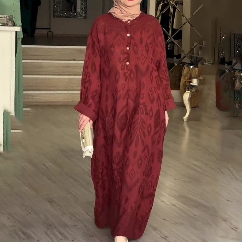 ✨Die Pakete werden zu Ihnen nach Hause geliefert!🌿Graceful Langarm-Maxikleid für Damen