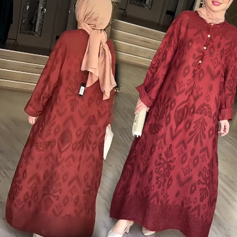 ✨Die Pakete werden zu Ihnen nach Hause geliefert!🌿Graceful Langarm-Maxikleid für Damen