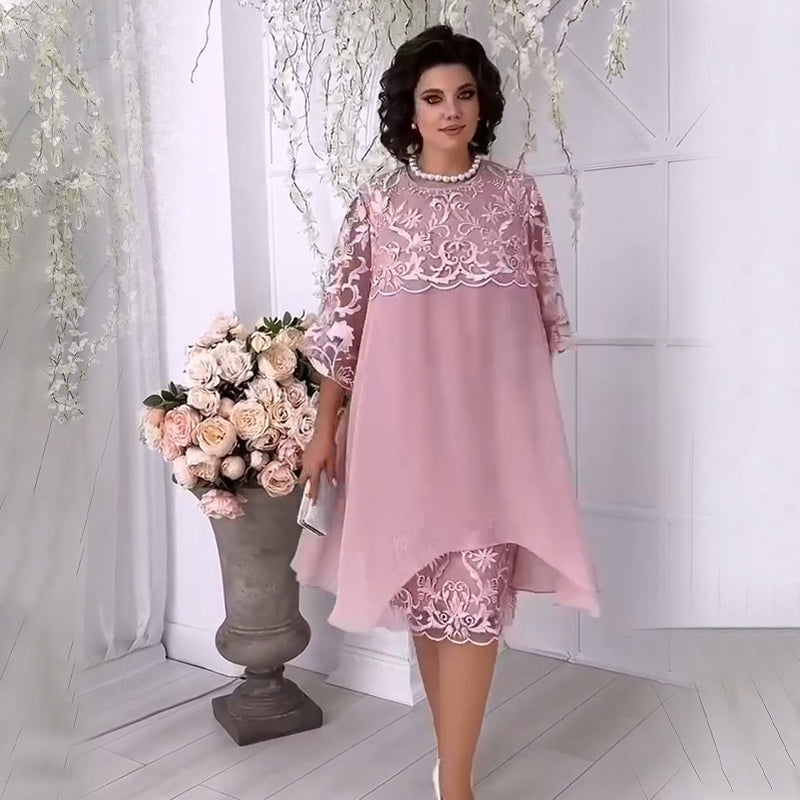 🌟Transparentes Spitzenkleid in Layering-Optik🌟