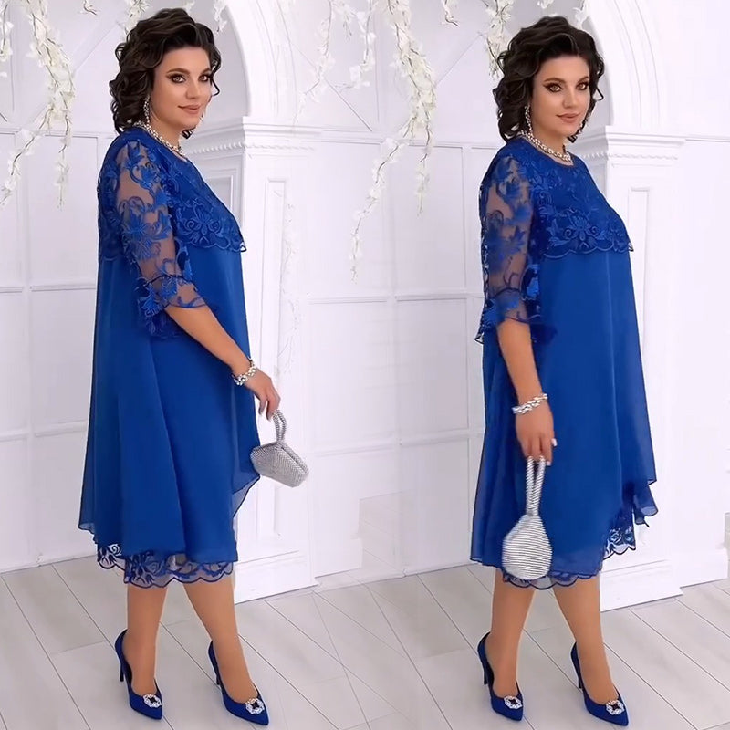 🌟Transparentes Spitzenkleid in Layering-Optik🌟
