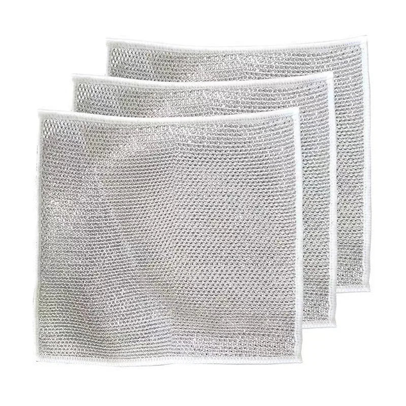 🔥🔥Maifeiertag Sonderangebot kaufen 5 bekommen 5 gratis insgesamt 50🔥 Vielseitige Metalltücher für trockenes und nasses Geschirrspülen