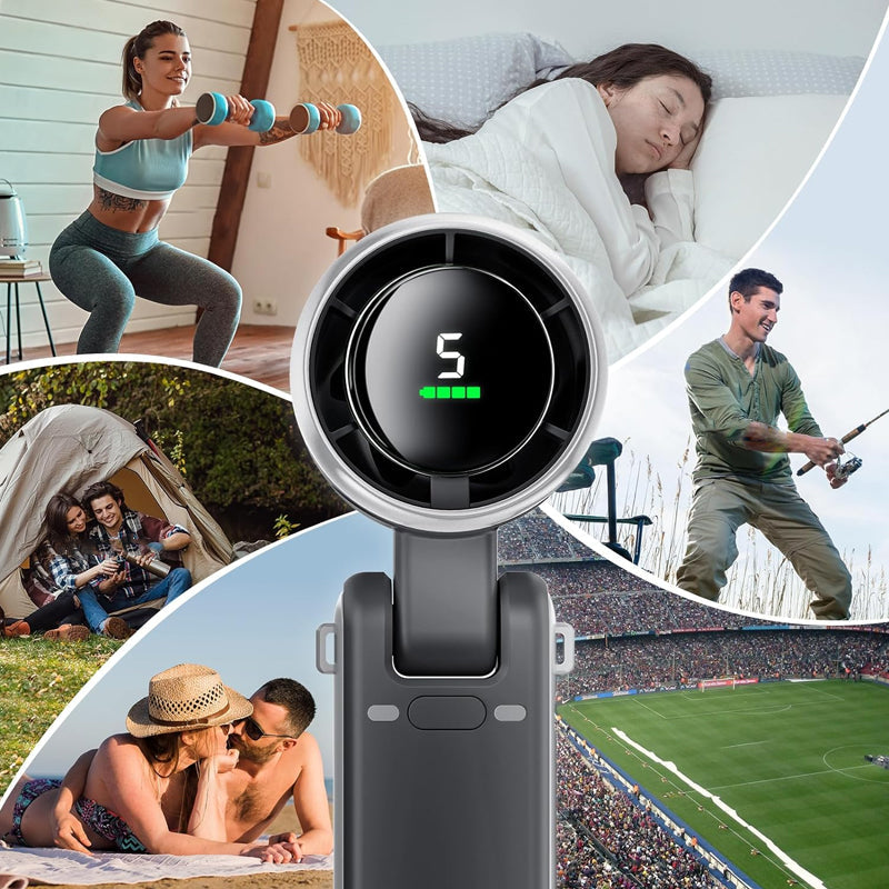 🌞Hot Sale 50% OFF🎁 ❄️Summer Savior A Hand-sized Hair Dryer💨5-Speed Foldable Handheld Fan Portable Design, Perfect Summer Companion!