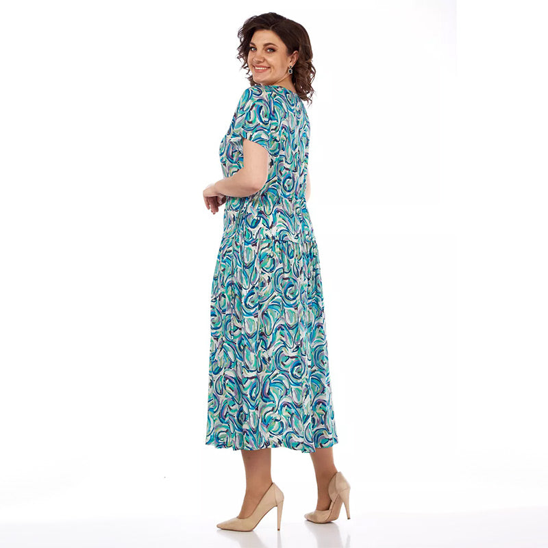 🎉Super-Preisverfall💥 Chiffonkleid mit Sommermuster