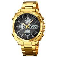 🎁【Vaterstag-Angebot】Herrenuhr – Analog-Digital mit Alarmfunktion