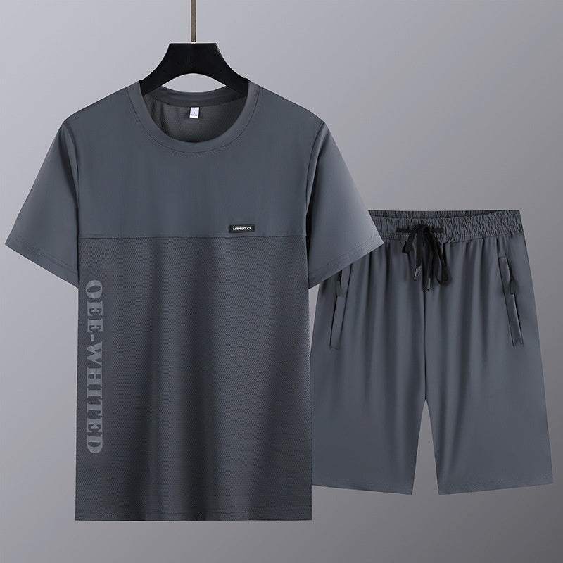 👍🎁Zweiteiliges Set aus Kurzarmshirt und Shorts für Herren(Kaufen Sie 2 gratis Versand)