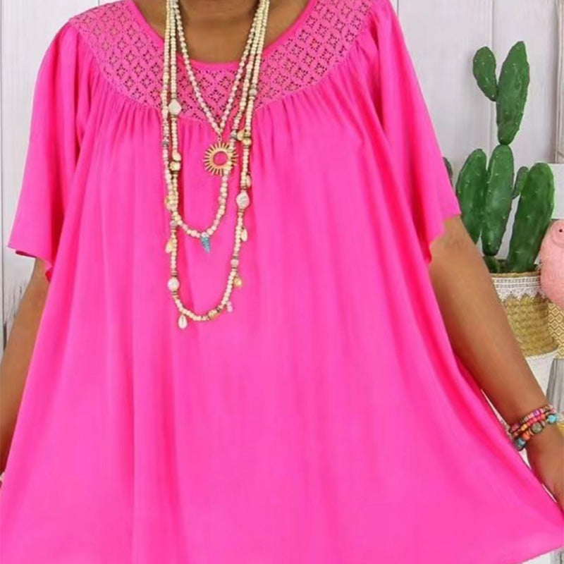 đ„°LĂ€ssiges, kurzĂ€rmeliges Damen-Top