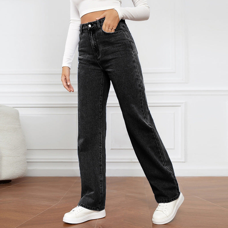 ⏰Neuer exklusiver Flash Sale 50% OFF🔥Casual High Waist Multi-Pocket Wide Leg Stretchy Jeans