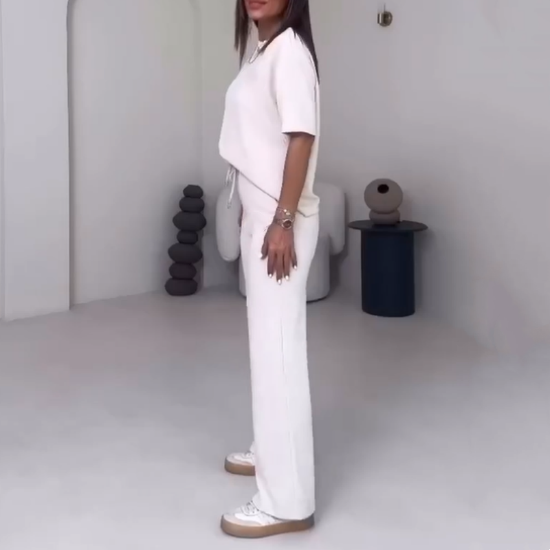✨Jetzt im Trend ✨Schickes 2-teiliges Outfit für Frauen - Bequemes Oberteil & passende Hose ✈️Free Versand