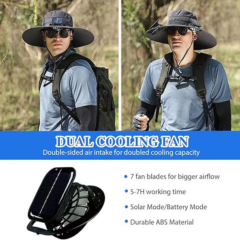 🎁 LIMITIERTER SONDERPREIS: €17,99!! ☀ 2025 Neuer ultraleichter Solar-Ventilator-Sonnenhut – leichter als ein Baseball! ⚾ (Nur 300 g)