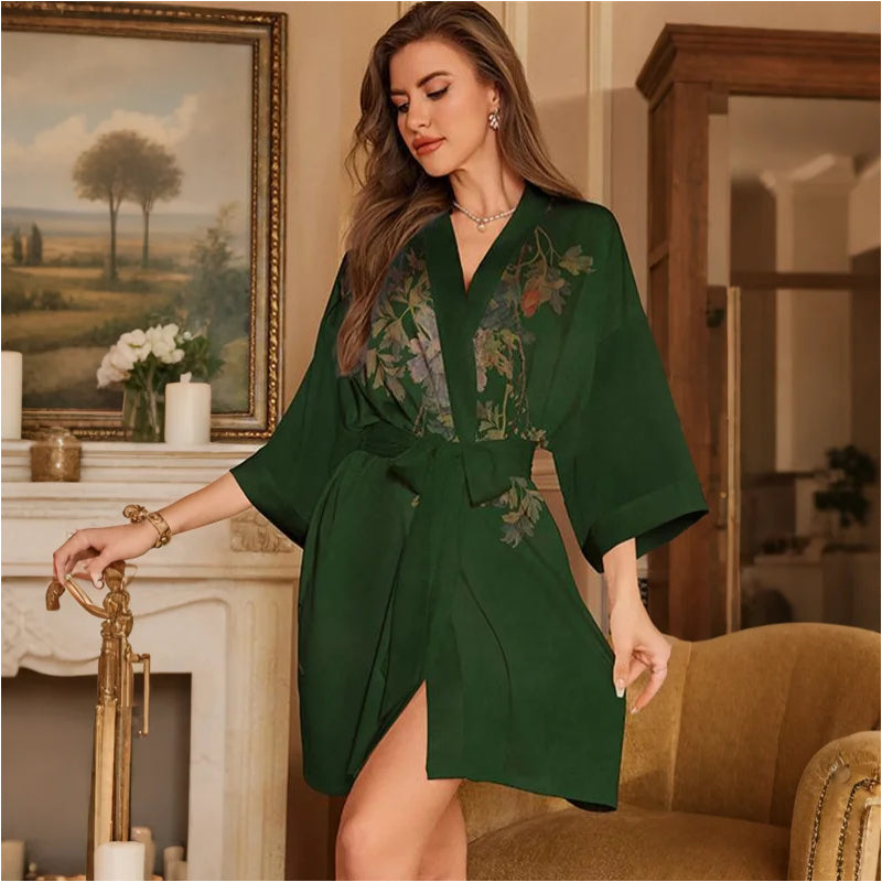 🔥Angebot zum halben Preis🔥Damen-Morgenmantel mit Blumenmuster