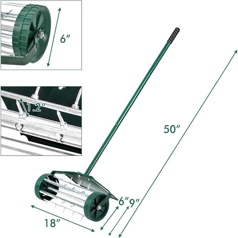 đż T-Griff Gartenhacke / BelĂŒfter â Robuster Eisen-Unkrautstecher fĂŒr Rasen & Beet â Ergonomischer Handvertikutierer mit rutschfestem Griff