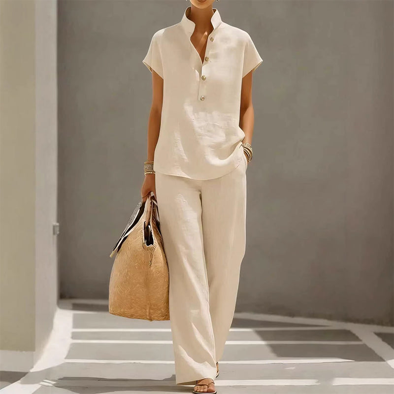 đ⨠50% RABATT â NUR FĂR KURZE ZEIT! Lässiges Damen-Set â T-Shirt & lange Hose â Bequem & stylish fĂźr jeden Tag đ