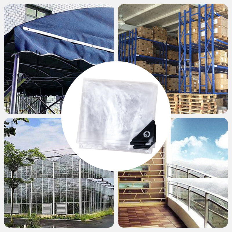📢📢50% Rabatt !!!⏰Heavy Duty Weatherproof Clear Tarps 14 Mil