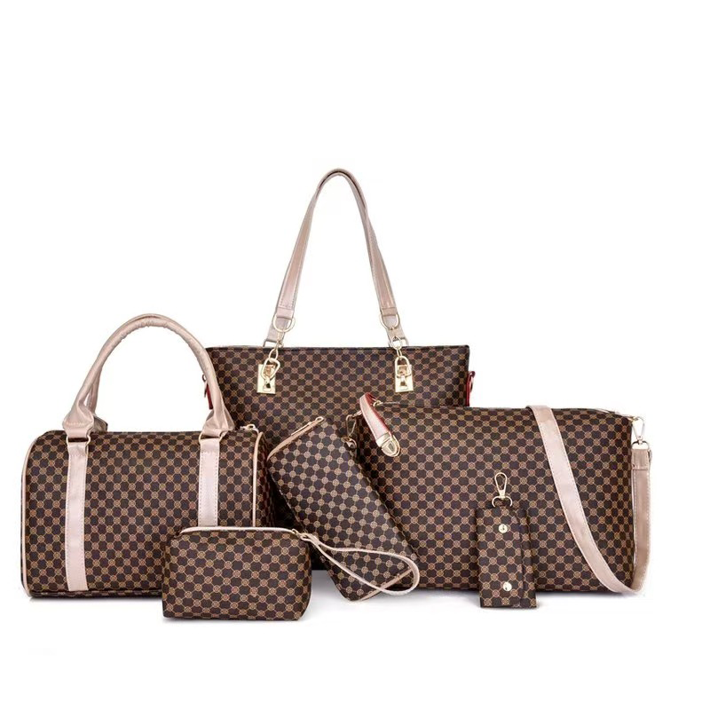 🔥50% RABATT👜 6-teiliges Taschenset | ✨ Hochwertiges PU-Leder · Klassisch, strapazierfähig und pflegeleicht🎒