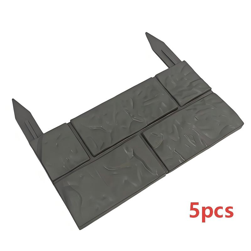 ⛏️Gartenumrandung aus ineinandergreifenden Kunststeinplatten|verzahnte Steinbeeteinfassung für Rasen & Blumenbeet