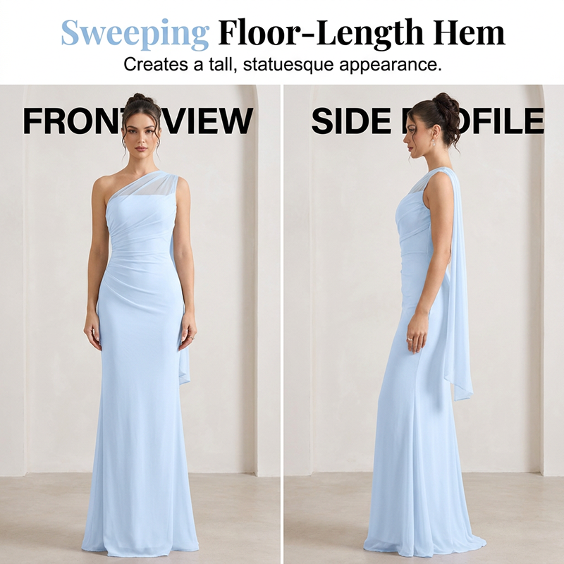 đ⨠50% RABATT! Schulterfreies, asymmetrisches Bodycon-Abendkleid â Figurbetont & perfekt fĂźr formelle Anlässe â¨