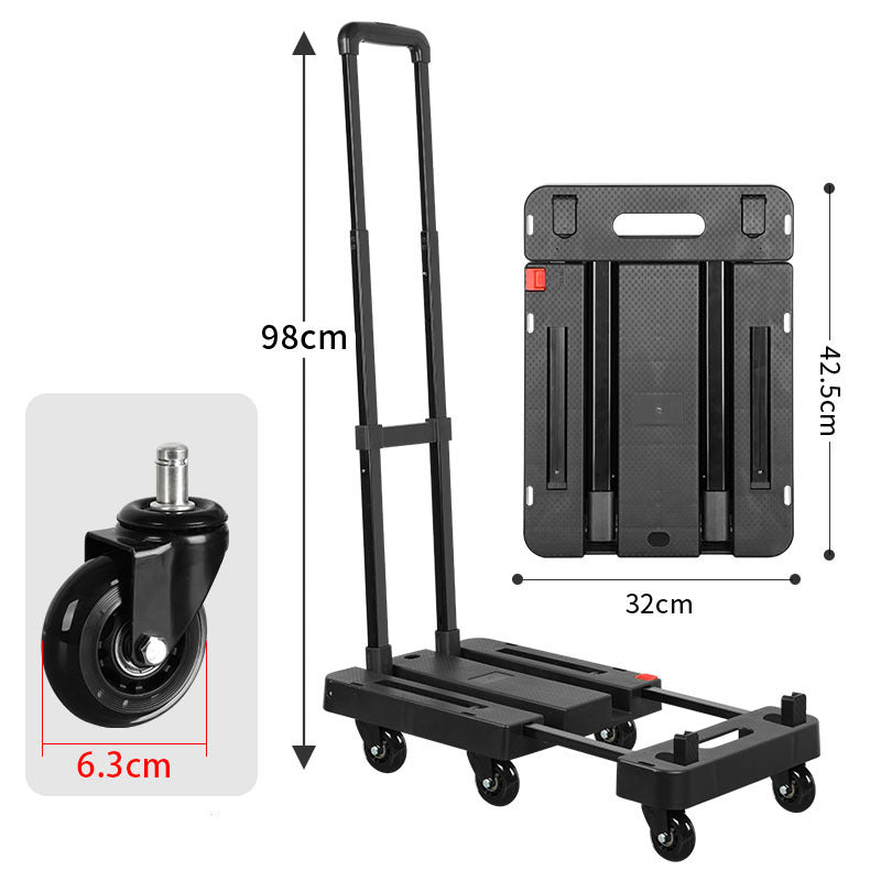 đ Faltbare Sackkarre | 150 kg Tragkraft đȘ | Leise PU-RĂ€der đ | Teleskopgriff & Sicherheitsriegel đ | Kompakt & Platzsparend đŠ