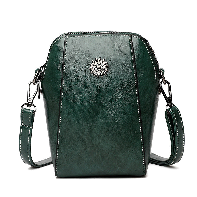 👜✨Damen Umhängetasche aus PU‑Leder|Kleine Handy‑Umhängetasche für Alltag & Ausflüge