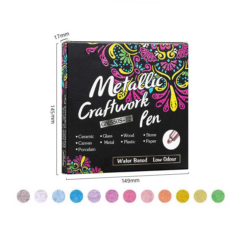 ✨ Metallic-Marker-Set | Strahlende leuchtende Farben für Kunst & Basteln ✨