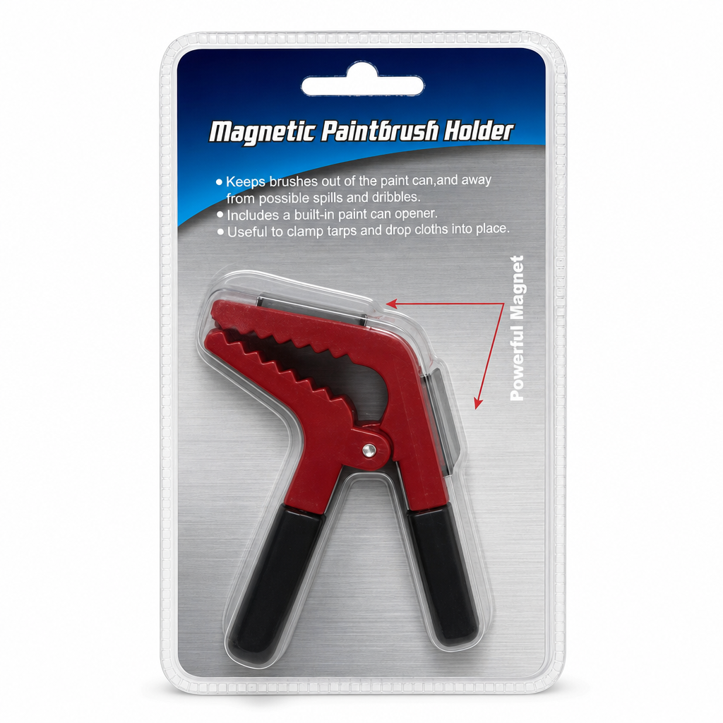 🧲 Magnetischer Malerpinsel-Clip mit beidseitiger Halterung & universeller Klemme – praktischer Farbpinselhalter aus Kunststoff 🖌️