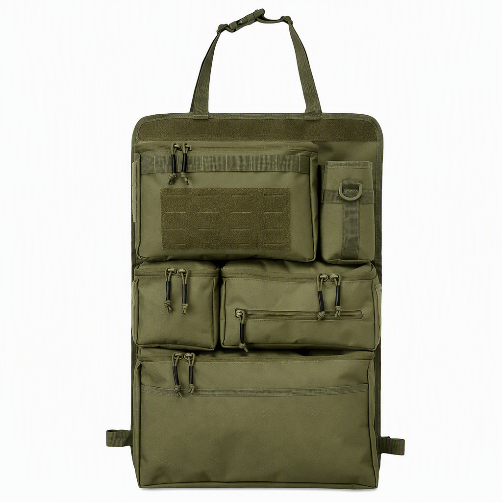 📢📢40% RABATT !!⏰Robuster taktischer Rücksitz-Organizer für Autos aus Nylon, Mehrfachtaschen-Aufbewahrungstasche mit Reißverschluss für SUVs