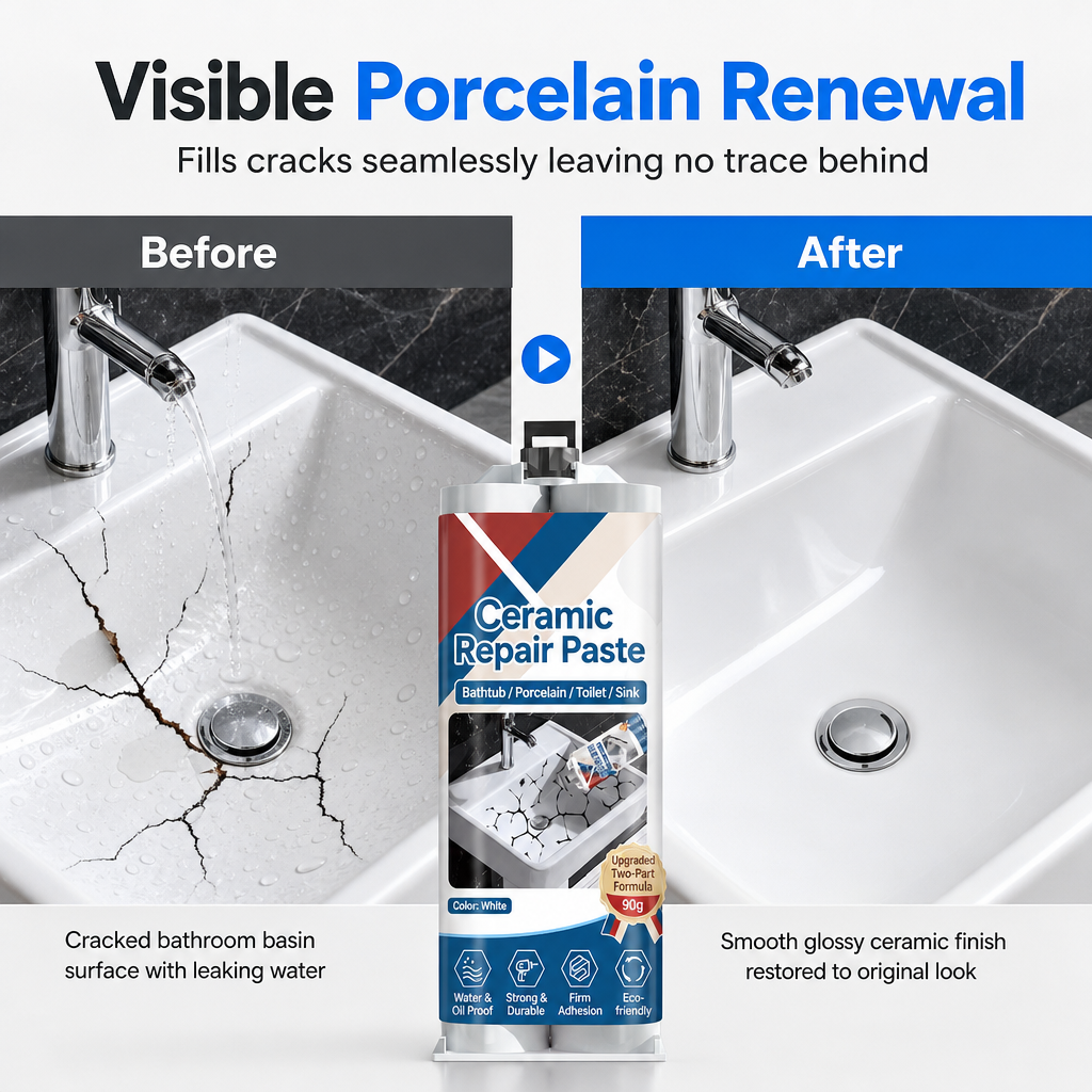 🧱 Schnelltrocknende Keramikfliesen-Reparaturpaste – professionelle Stärke, nahtlose Reparatur, wasserdicht