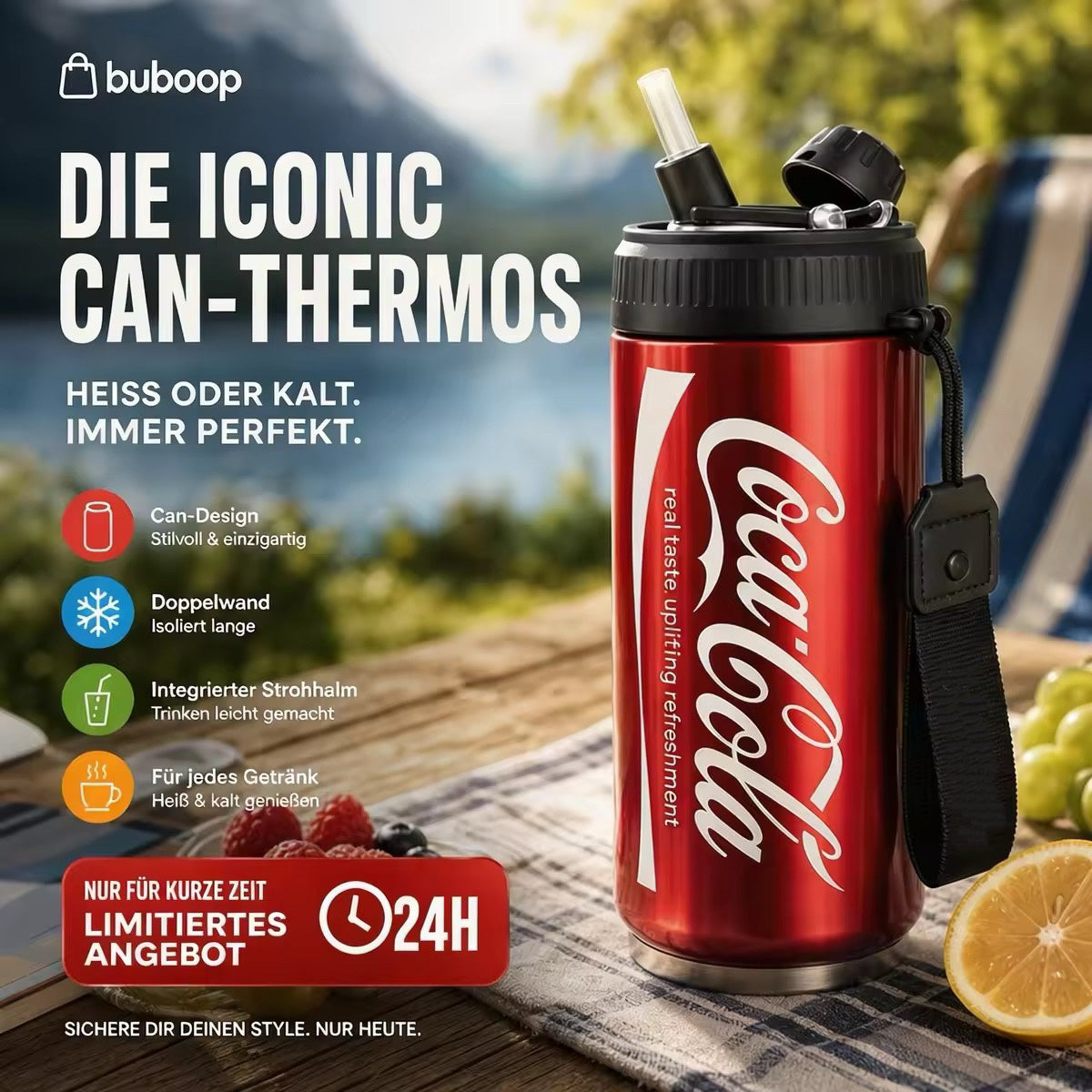 💥Über 50.000 verkaufte Exemplare!🥤Doppelwandiger, isolierter Becher aus Edelstahl in Form einer Cola-Dose