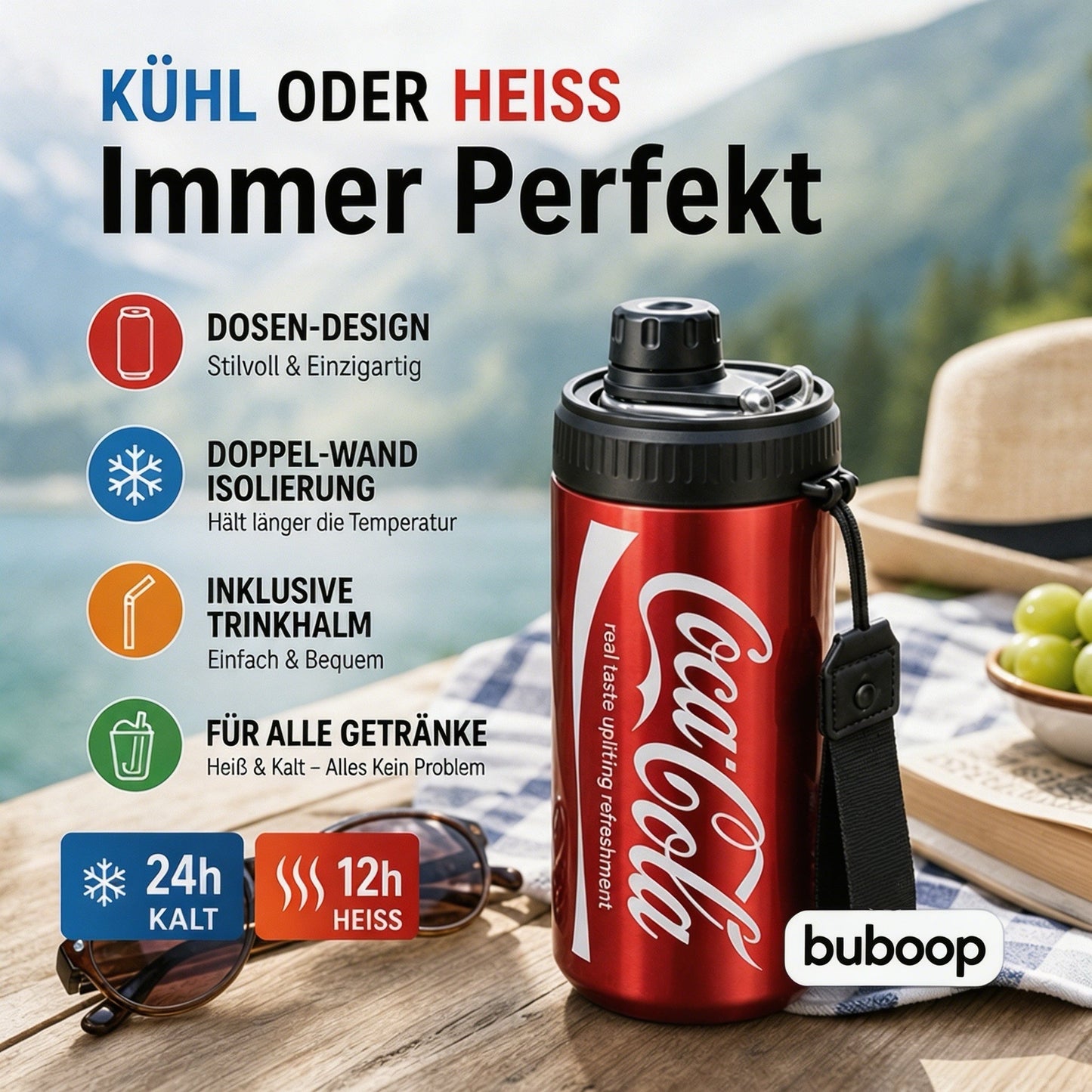 💥Über 50.000 verkaufte Exemplare!🥤Doppelwandiger, isolierter Becher aus Edelstahl in Form einer Cola-Dose