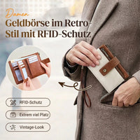 🔥Zeitlich begrenztes Angebot – Damen-Geldbörse im Retro-Stil mit RFID-Schutz, dreifach gefaltet