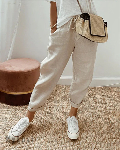 💕40% RABATT💕Lässige Baumwoll- und Leinenhosen für Damen