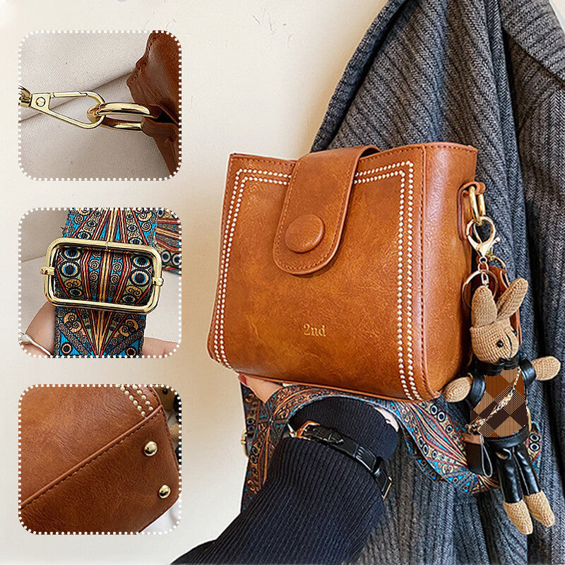 🎄Vintage Modetasche mit verstellbarem breitem Schulterriemen👜