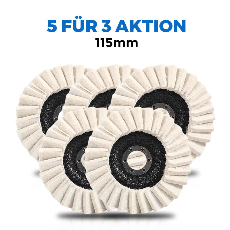 🎁 Mehr kaufen, mehr Vorteile!!✨ Wollpolierscheibe für Winkelschleifer – Hochglanz-Spiegelfinish! Langlebig  Vielseitig! 🔧