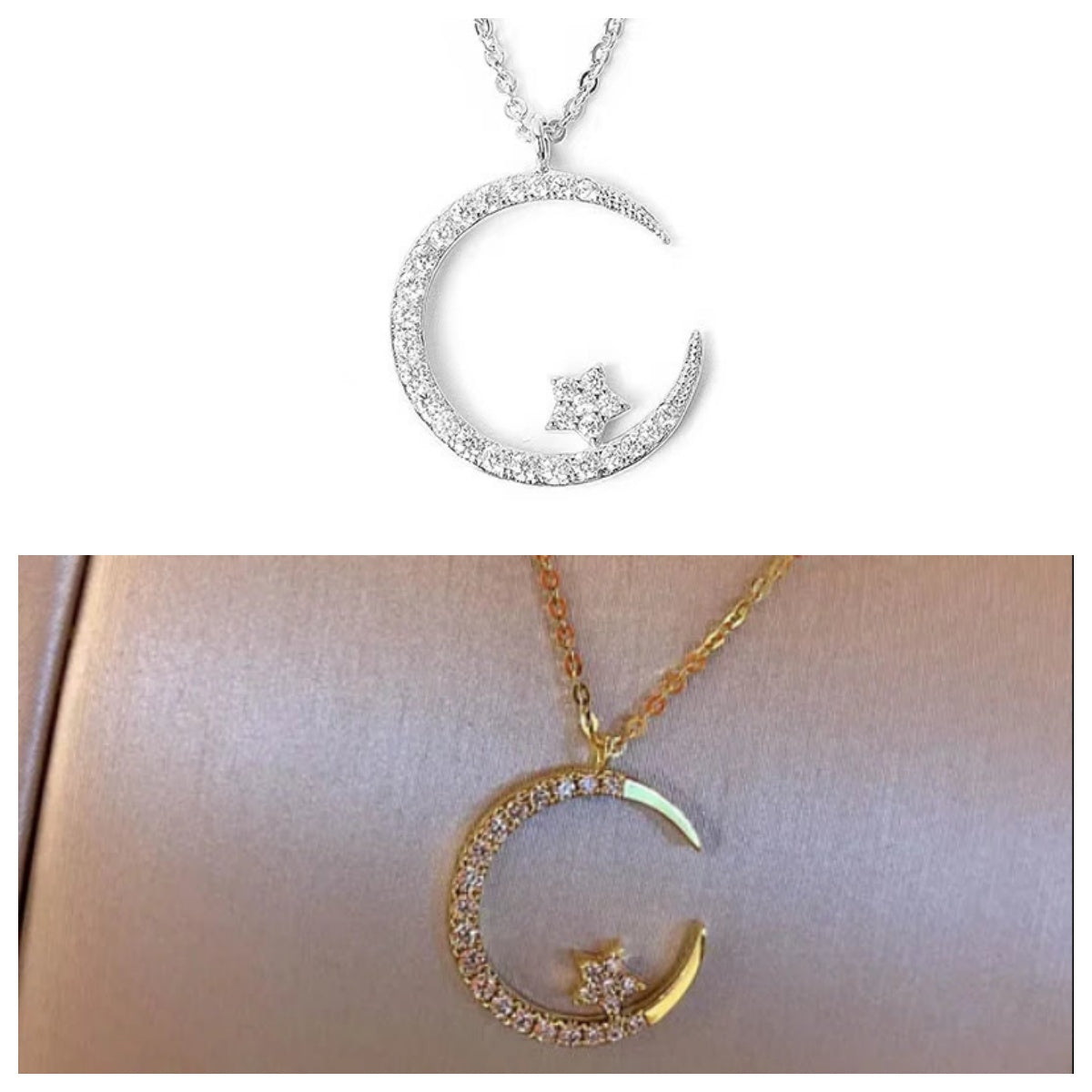 ✨Weihnachts-Specials 50% Rabatt⭐Bright Night: Mond-Stern-Halskette🌙