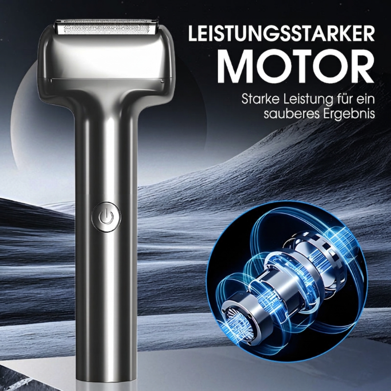 🧔 Folienrasierer für Herren｜Wiederaufladbar, 60Min Akku, IPX6 waschbar & flüsterleise für empfindliche Haut