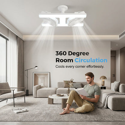 ✈Versandkostenfrei🌬️✨Deckenventilator mit Doppelkopf und LED-Licht – modernes Design mit Fernbedienung für Wohnzimmer & Schlafzimmer