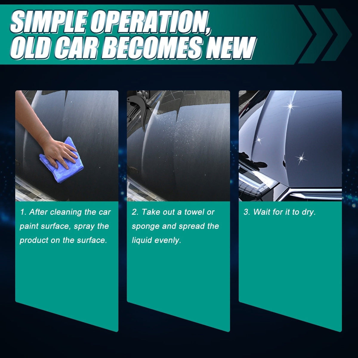 🔥🧴 3-in-1 Autolack-Schutzspray – Hoher UV-Schutz, Schnellversiegelung + Nano-Wachs, für alle Lacke, 30s aufgesprüht 💎🚗 Schützt & glänzt wie neu – ohne Polieren.