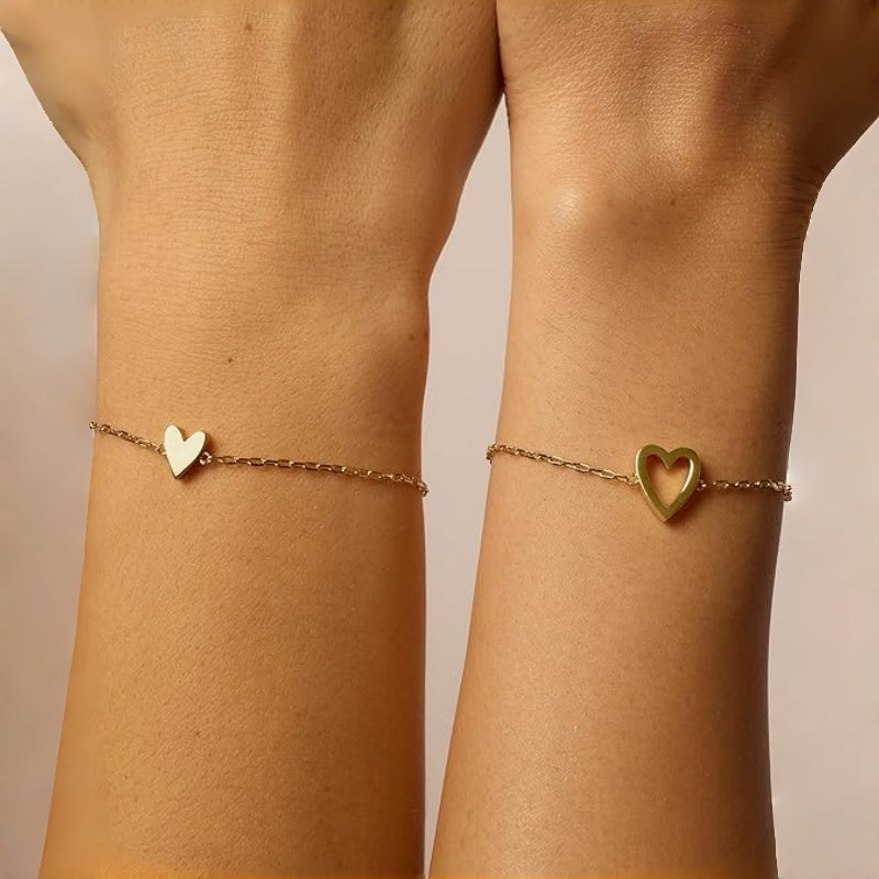 🏆Blitzangebot 50% RABATT✨Vergoldetes Forever Bond Armband-Set❤️