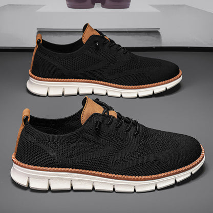 👟 50% RABATT! 🧦 Herren Atmungsaktive Strick-Freizeitschuhe – Leichte Sohle, flexibles Material & bequemer Halt – Perfekt für langes Stehen & Gehen im Alltag 🌿