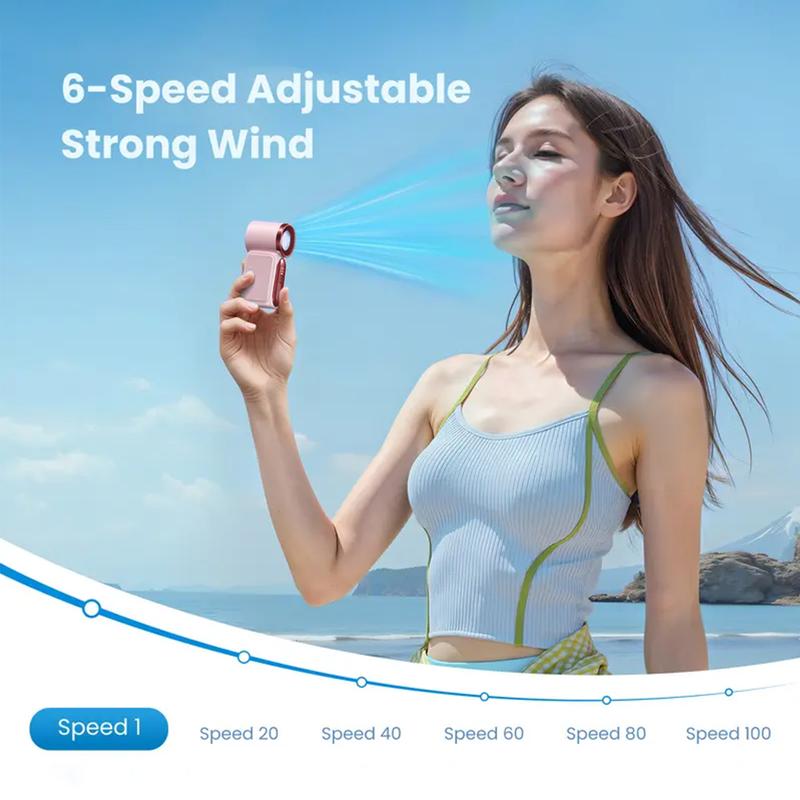 🌀Nur 12.99€ diesen Sommer!!!💨Mini-Handventilator mit LED-Anzeige –👍5-stufiger Turbo-Ventilator im Taschenformat.✨Über USB aufladbar, schnelle Kühlung für Reisen und beim Schminken. Das perfekte Geschenk.  Tragbare Kühlung