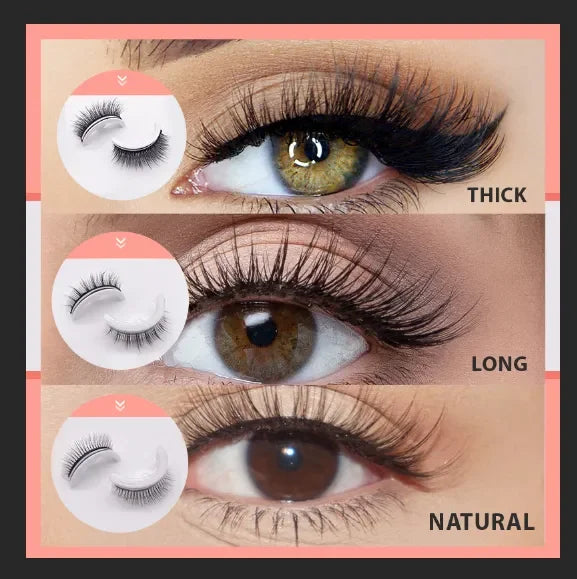 🥳 Kaufe eins, bekomme eins gratis ! 👁️✨ Wiederverwendbare selbstklebende Wimpern. Kein Kleber erforderlich, einfach aufdrücken. Mehrfach nutzbar & leicht abzunehmen 💕🌸