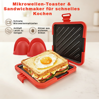 🔥Neu 2026: Nur €29,99 für kurze Zeit!🔥Mikrowellen-Toaster & Sandwichmaker für schnelles Kochen