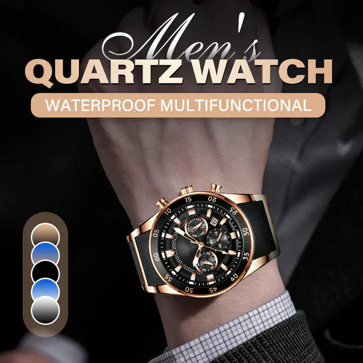 💎Zeitlich begrenztes Special⌛Wasserdichte multifunktionale Quarzuhr für Herren